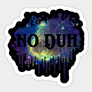 No Duh Funny 80's Design Sticker